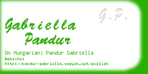gabriella pandur business card